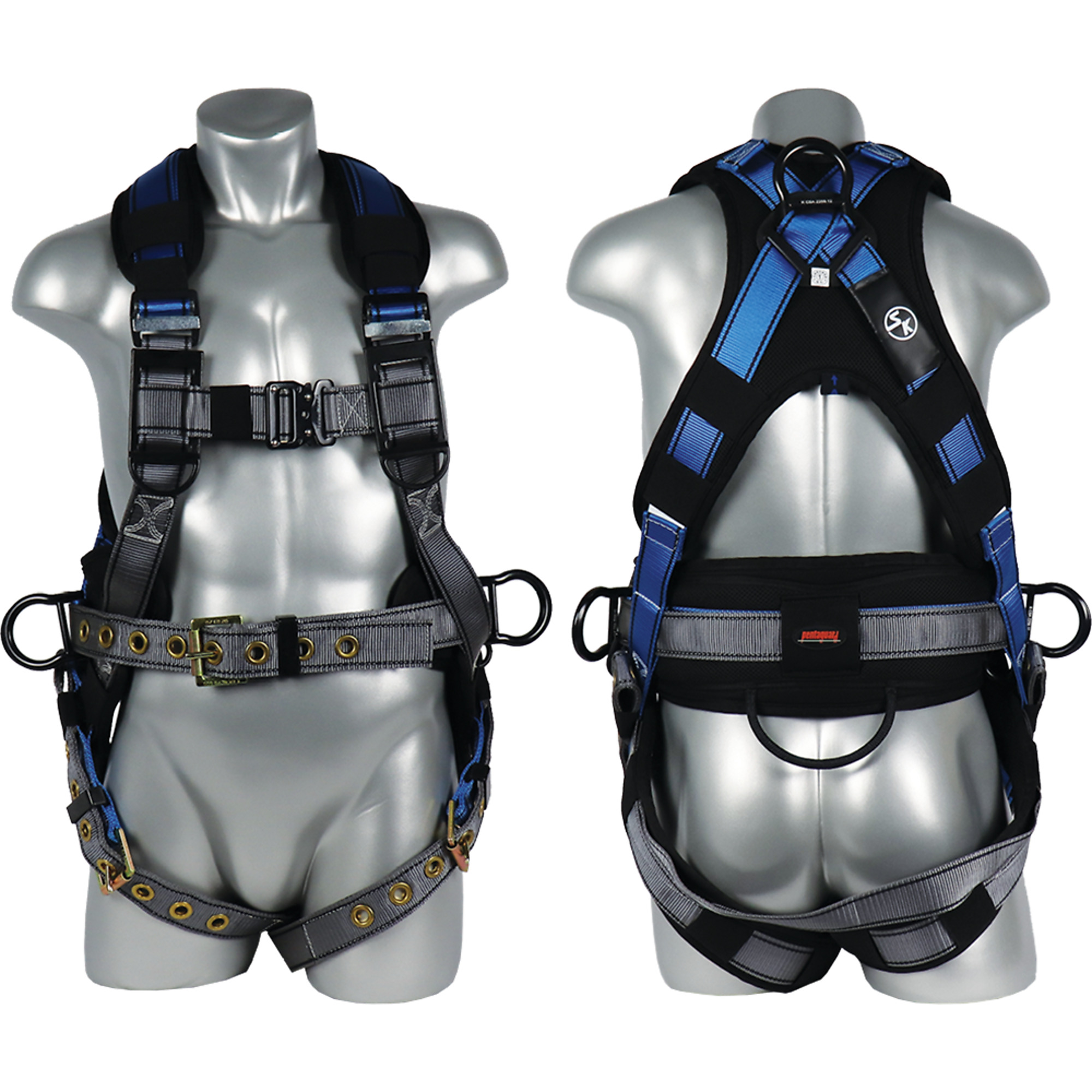 Safe Keeper Padded 5-Point Harness - Dorsal and Hip D-Rings, 340-Lb. Capacity, One Size, Model# PNT12G-SK